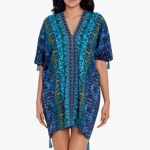 Miraclesuit Caftan Swim Cover Up in Alhambra L